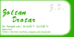 zoltan drotar business card